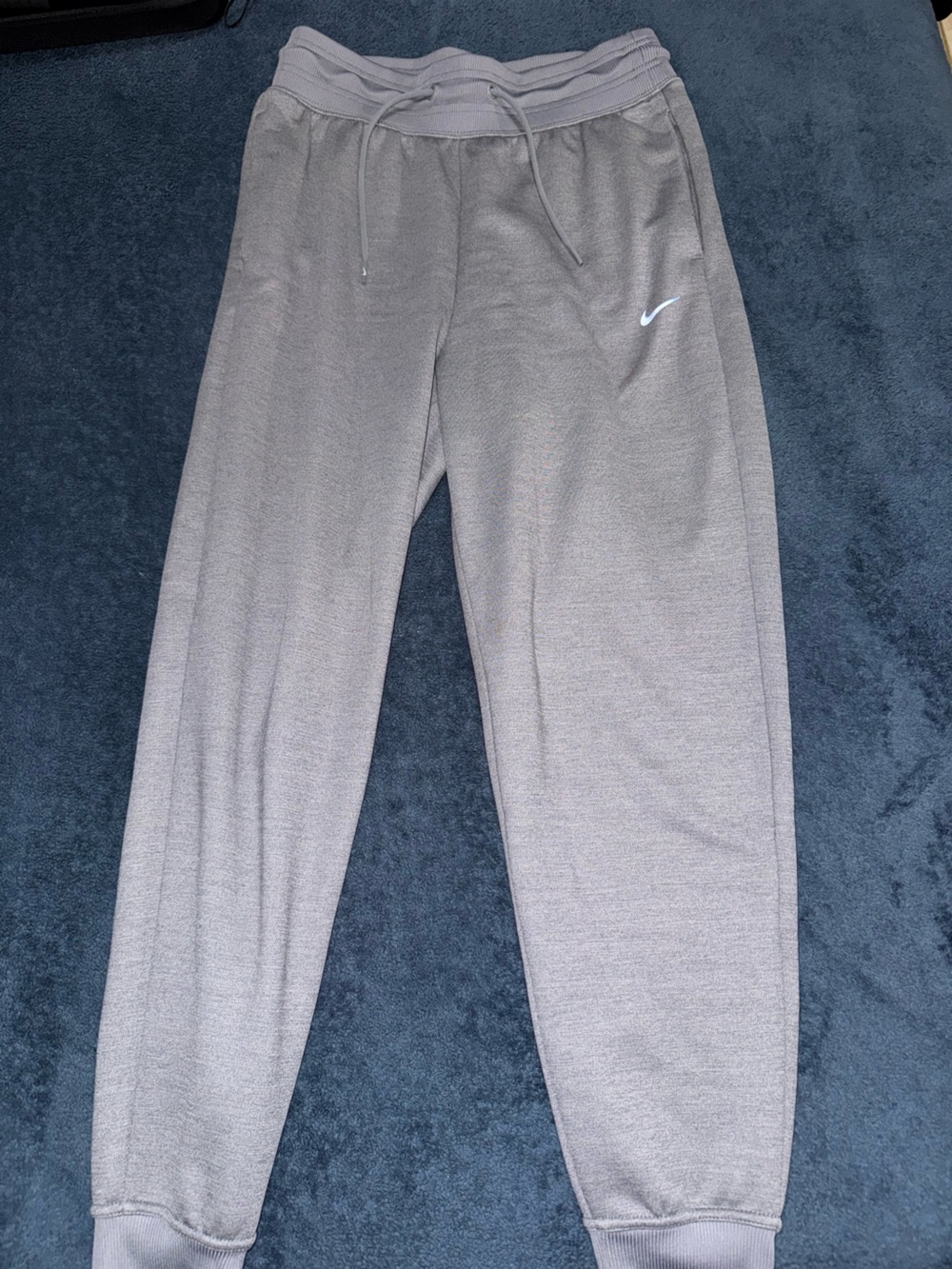 Nike Light Gray Women's Joggers with White Swoosh
